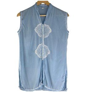 Vintage sleeveless tunic blouse